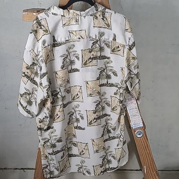 Premier International Mens Polyester Tropical Button Up Short Sleeve Shirt XL - Picture 3 of 4